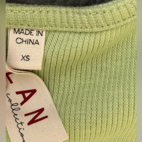 Dolan |Anthropologie Ruffle Sleeve Top in Green - Picture 6 of 10